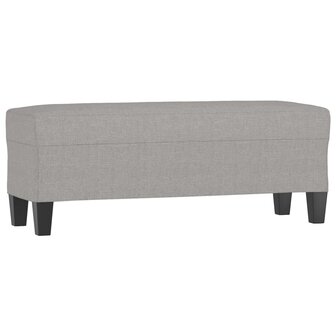 Bankje 100x35x41 cm stof lichtgrijs 2