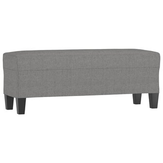 Bankje 100x35x41 cm stof donkergrijs 2