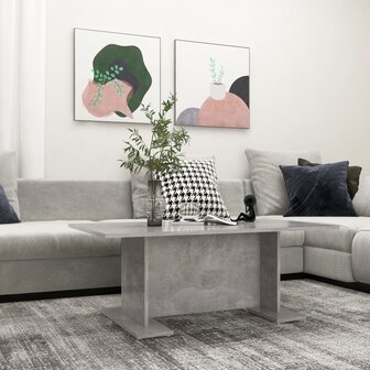Salontafel 103,5x60x40 cm bewerkt hout betongrijs 1