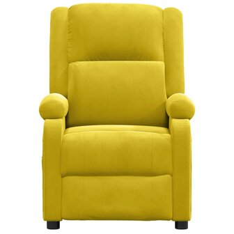 Massagestoel elektrisch fluweel geel 4
