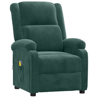 Massagestoel fluweel donkergroen 2