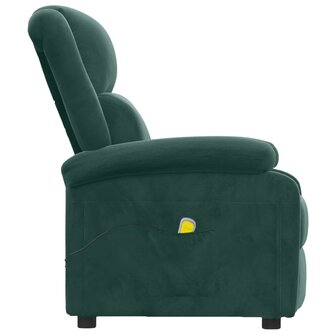 Massagestoel fluweel donkergroen 4