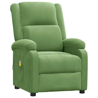 Massagestoel fluweel lichtgroen 2
