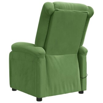 Massagestoel fluweel lichtgroen 5