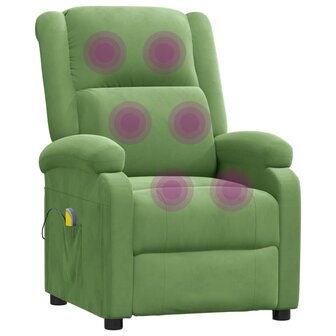 Massagestoel fluweel lichtgroen 7