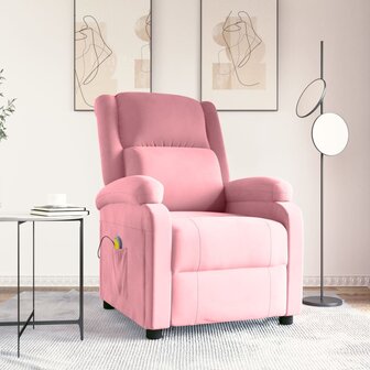Massagestoel fluweel roze 1