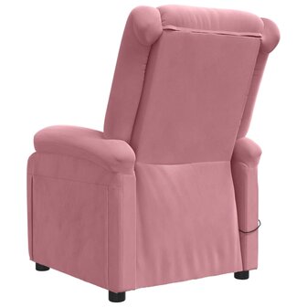 Massagestoel fluweel roze 5