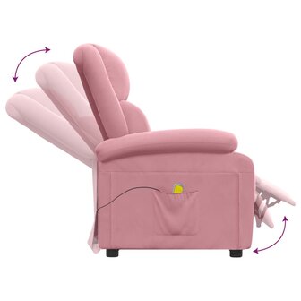 Massagestoel fluweel roze 6