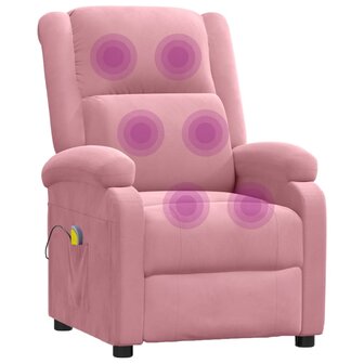 Massagestoel fluweel roze 7
