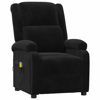 Massagestoel fluweel zwart 2