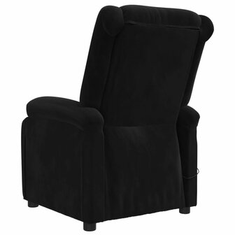 Massagestoel fluweel zwart 5