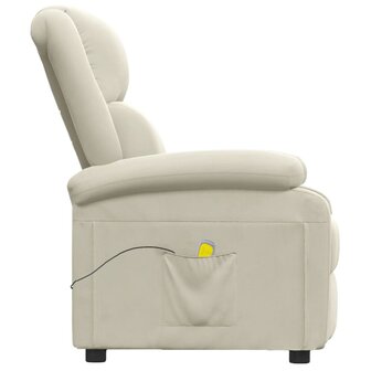 Massagestoel fluweel cr&egrave;mekleurig 4