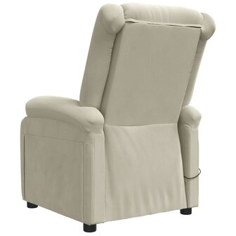 Massagestoel fluweel cr&egrave;mekleurig 5