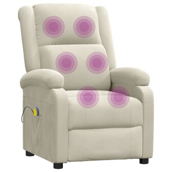 Massagestoel fluweel cr&egrave;mekleurig 7