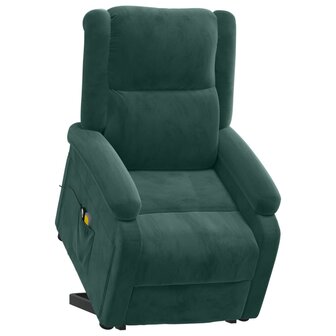 Sta-op-massagestoel fluweel donkergroen 8