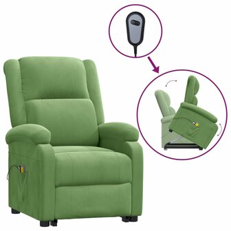 Sta-op-massagestoel fluweel lichtgroen 2