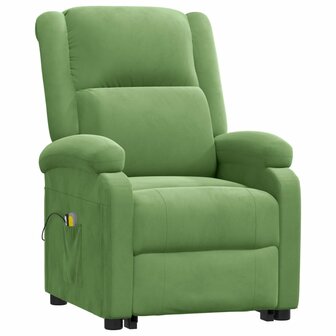 Sta-op-massagestoel fluweel lichtgroen 3