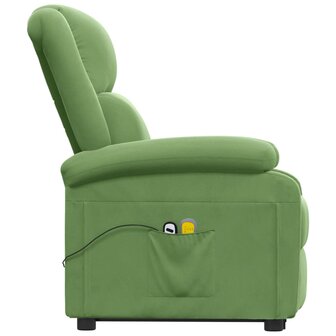Sta-op-massagestoel fluweel lichtgroen 5