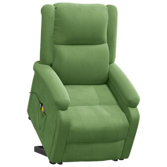 Sta-op-massagestoel fluweel lichtgroen 8