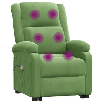 Sta-op-massagestoel fluweel lichtgroen 9