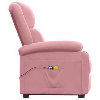 Sta-op-massagestoel fluweel roze 5