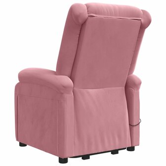 Sta-op-massagestoel fluweel roze 6