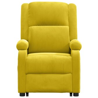 Sta-op-massagestoel fluweel geel 4