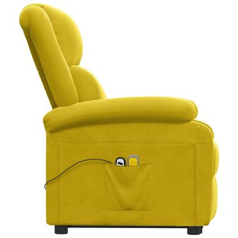 Sta-op-massagestoel fluweel geel 5