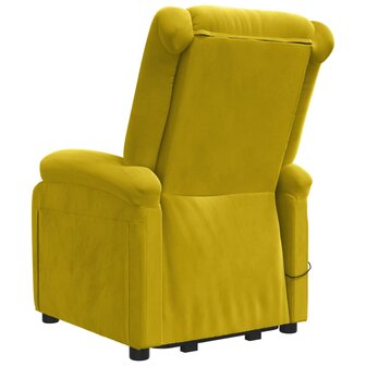 Sta-op-massagestoel fluweel geel 6