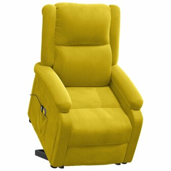 Sta-op-massagestoel fluweel geel 9