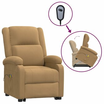 Sta-op-massagestoel fluweel bruin 2