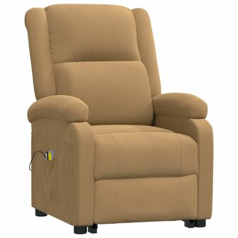 Sta-op-massagestoel fluweel bruin 3