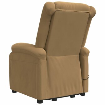 Sta-op-massagestoel fluweel bruin 6