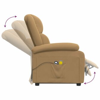 Sta-op-massagestoel fluweel bruin 8
