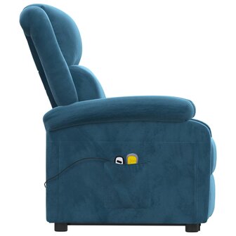 Sta-op-massagestoel fluweel blauw 5