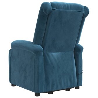 Sta-op-massagestoel fluweel blauw 6