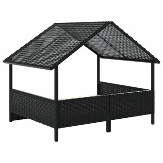 Hondenhok met kussen poly rattan 6