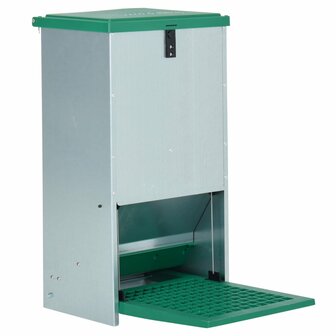Pluimveevoerbak automatisch met pedaal 20 kg 1