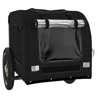Hondenfietstrailer oxford stof en ijzer zwart 5