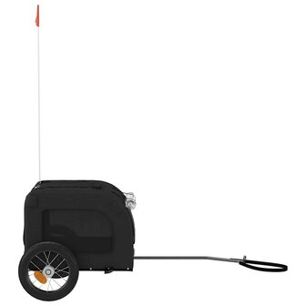 Hondenfietstrailer oxford stof en ijzer zwart 6