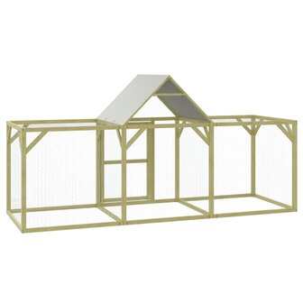 Kippenhok 300x100x150 cm ge&iuml;mpregneerd massief grenenhout 5