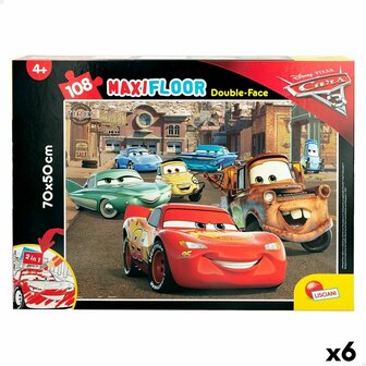 Kinderpuzzel Cars Dubbelzijdig 108 Onderdelen 70 x 1,5 x 50 cm (6 Stuks) 1