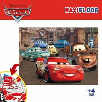 Kinderpuzzel Cars Dubbelzijdig 108 Onderdelen 70 x 1,5 x 50 cm (6 Stuks) 5