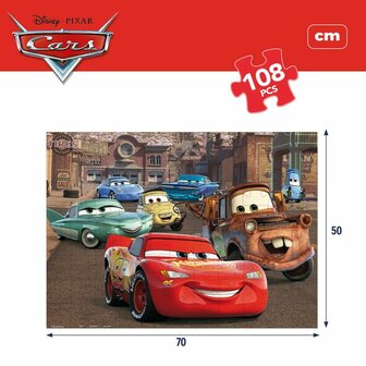 Kinderpuzzel Cars Dubbelzijdig 108 Onderdelen 70 x 1,5 x 50 cm (6 Stuks) 6