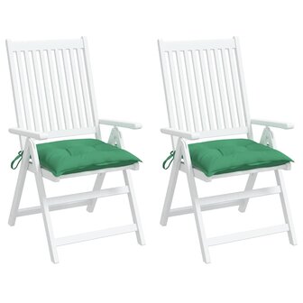 Stoelkussens 2 st 40x40x7 cm oxford stof groen 4