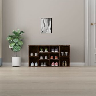 Schoenenbank 103x30x54,5 cm bewerkt hout gerookt eikenkleurig 3