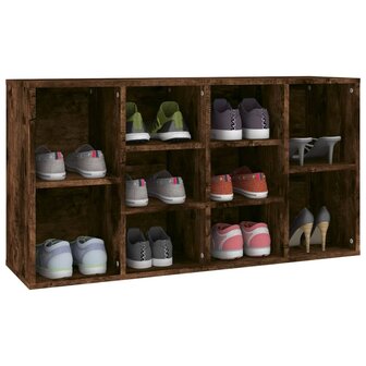 Schoenenbank 103x30x54,5 cm bewerkt hout gerookt eikenkleurig 4