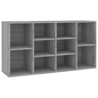 Schoenenbank 103x30x54,5 cm bewerkt hout grijs sonoma eiken 2