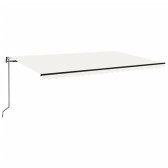 Luifel automatisch met LED en windsensor 500x300 cm cr&egrave;mekleur 2