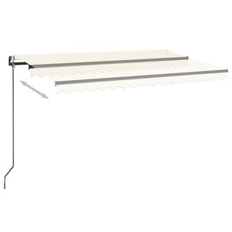 Luifel automatisch met LED en windsensor 500x300 cm cr&egrave;mekleur 3